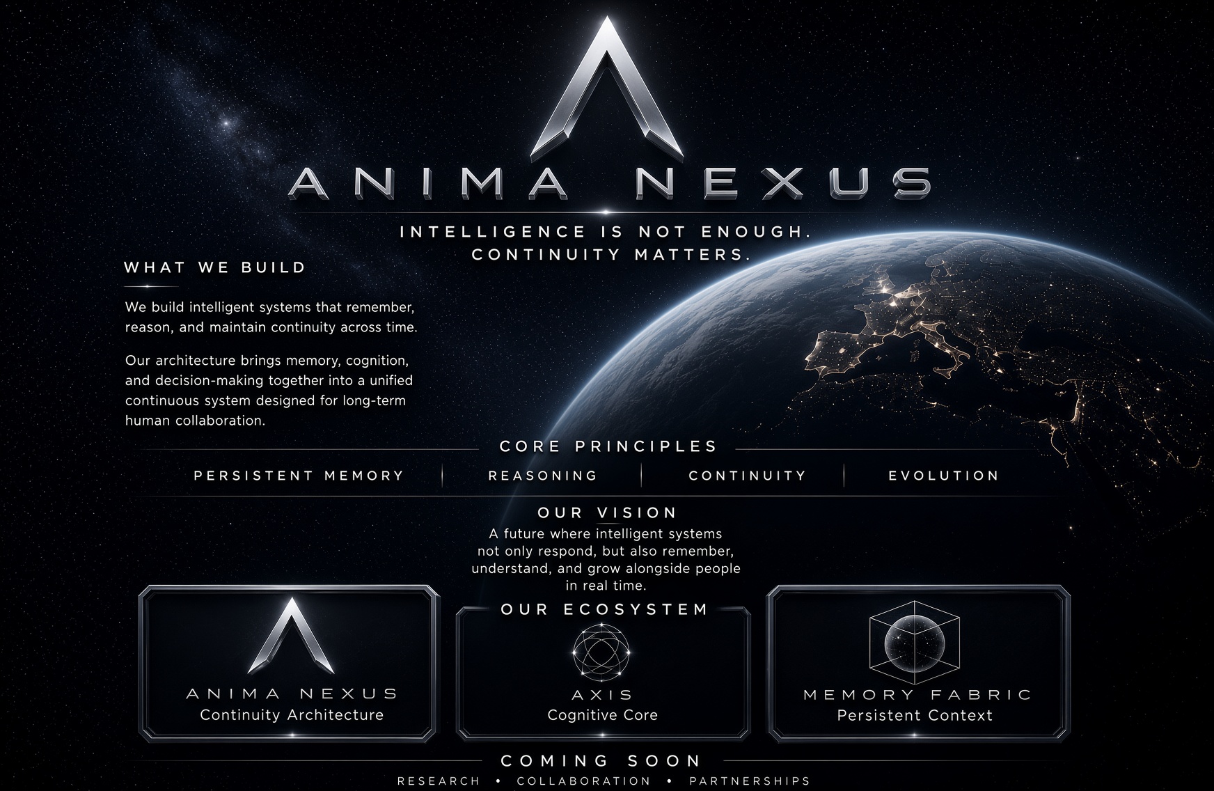 Anima Nexus — Intelligence is not enough. Continuity matters.